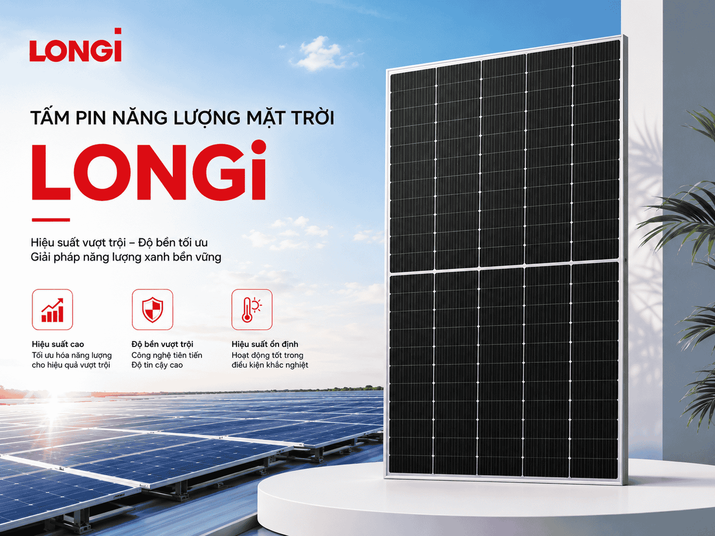 Tấm pin mặt trời Longi