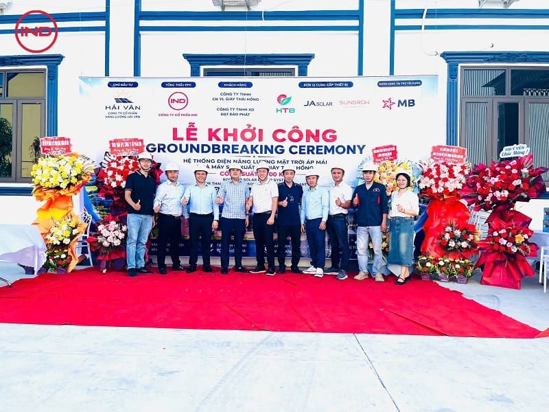 Dự án điện mặt trời áp mái 1668kwp tại Ninh Bình